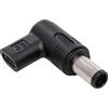 AKYGA Plug for Universal Notebook Adapter AK-ND-C08 USB-C / 7.4 x 5.0 mm + Pin dell (Compatible with dell Laptop Power Less Than 100W)
