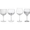 Luigi Bormioli Set di 4 bicchieri da gin in cristallo con confezione regalo inclusa, da 600 ml a 805 ml, rinforzati in titanio, ultra resistenti, tagliati al laser, realizzati in Italia e lavabili in