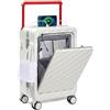 Sea choice Valigia per il bagaglio a mano con scomparto per laptop trolley a guscio rigido valigia con ruote porta di ricarica USB tasca frontale con serratura Per aerei 39L