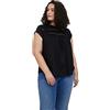 VERO MODA CURVE Vmdebbie Pleat S/L Top Wvn Ga Curve Noos Camicia da Donna, Schwarz, 50