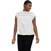 VERO MODA CURVE Vmdebbie Pleat S/L Top Wvn Ga Curve Noos Camicia da Donna, Bianco, 50