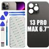 LiXiongBao Sostituzione del coperchio del vetro posteriore 13 Pro Max per iPhone 13 Pro Max Sostituzione del vetro posteriore posteriore da 6,1 '' con kit di strumenti di riparazione (Grafite)