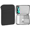 Moko 8-9 Manica tablet,adatta a 8,3 iPad Mini A17 Pro 2024, iPad Mini 6/5/4/3/2/1,Galaxy Tab A7 Lite 8.7/Tab A 8.0/Tab A 8.4,manica protettiva con manica protettiva con Tasca inclinata, Grigio Scuro