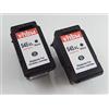 vhbw 2x cartucce compatibile con Canon Pixma TS3451, TS3452, TS3453 - nero (ricaricata)