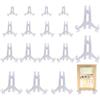 JRJRN 18 Supporto Porta Piatti da Esposizione, 5 Dimensioni Reggi Piatti da Esposizione, Multifunzionale Portapiatti Pieghevole, Supporti Portapiatti Cavalletto Trasparente per Medaglia Scheda Moneta