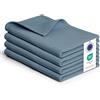 Blumtal strofinacci cucina cotone 50x70cm in set da 4 - stracci cucina 100% cotone - canovacci cucina cotone lavabili a 60°C - asciugamani cucina con design a waffle - strofinacci da cucina - in blu