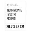 Estancia Cornice Bianca in Legno 29,7x42 cm (A3) con Vetro Plexi Infrangibile | Moderna Portafoto Din A3 Bianco
