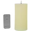 DRW Set di 4 candele in cera con LED e telecomando color avorio 10x10x20 cm