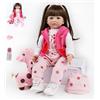 HUYRP Bambole Reborn 24 Pollici/60 cm Baby Girl Ragazzi Ragazze Realistiche Toddler Dolls Regali Per Bambini