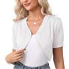 Gyabnw Bolero Elegante Donna Coprispalle Donna Casual Cardigan Lavorato Estivo a Maglia Cava a Maniche Corte