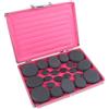 QUIOTUIR Hot Massage Stone Set da 20 pezzi Hot Stone con riscaldatore, pietre massaggianti calde in basalto, per massaggi a caldo, rilassamento, temperatura spa: 60 ℃ ± 10 ℃