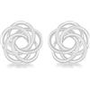 Tuscany Silver Orecchini a Perno in Argento Sterling con Nodo a Spirale Piatto da Donna