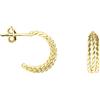 SOFIA MILANI - Orecchini da Donna in Argento 925 - Placcati in Oro - Creoli Croissant Attorcigliato - E1236