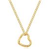 GAVU Collana Porta Anelli da Donna, Collana da Donna in Catena Dorata con Ciondolo Porta Anelli a Forma di Cuore 45cm