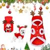 Ajuanbazha Vestito Natalizio Cane, Vestito Natale Cane Piccolo, Costume da Renna da Babbo Natale per Cani, Costume da Gatto Cappotto Invernale Caldo per Animali Domestici (M)