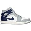 JORDAN AIR JORDAN 1 MID BIANCO/GRIGIO/BLU