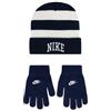 NIKE CHUNKY STRIPE APEX BEANIE BLU/BIANCO (U90)