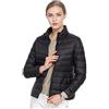 Santimon Donna Giacche Corto Piumino Cappotto Ultraleggeri Trapuntato Packable Inverno Giacca Nero X-Large