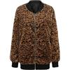 Generic Giacca in peluche più spessa con stampa leopardata in flanella da donna, a maniche lunghe Giubbotto Donna Invernale Giacche Autunnale Donna (A, M)