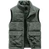 Haitpant Gilet di lana invernale da uomo in cotone imbottito giacca calda senza maniche cappotto colletto gilet velluto a coste Outwear, Esercito EN8, 3XL