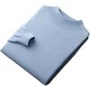 Generic Maglione da uomo in cashmere senza cuciture 100% lana merino lavorato a maglia pullover maglione casual da lavoro con collo a lupetto, blu cielo, XXX-Large