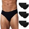 Snocks Pacco da 6 Slip Uomo Cotone Organico - Mutande Uomo Slip Taglia L - Colore: Nero - Intimo Uomo Slip Uomo Cotone Intimissimi Uomo