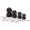 GORILLA SPORTS® Set di Bilancieri con Manubri - 100 kg, 30mm, Barra Bilanciere 170 cm, Barra Curva 120 cm, 2 Barre Manubrio, 16 Dischi Pesi, con 8 Collari, Manici Antiscivolo - Manubri Palestra