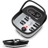 Snailax Pediluvio Con Calore - 14 Livelli di Riscaldamento, Rulli Shiatsu, Bolle, Luce Rossa, Timer - Elettrico 35℃-48℃, Massaggiatore per Piedi Pieghevole