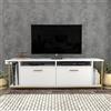 Hanah Home Supporto per TV, melammina, Oro Bianco, Taglia Unica