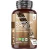 WeightWorld Miscela Funghi Bio, 8 Funghi in 180 Capsule Vegane, 3 Mesi, Mushroom Complex con Lions Mane Mushroom, Cordyceps Sinensis, Ganoderma Lucidum Reishi, Maitake, Chaga, Funghi Shiitake, Curcuma e Zenzero