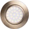 Faro da Incasso LED 220V 4W, IP44, Foro ⌀56 - 60mm Ottone Satinato Bianco Naturale 4.200K