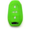 Generic Nordecco - Custodia in silicone per chiave auto Opel Corsa F Astra L VI 70 piastra Corsa Jeep Avenger 3 pulsanti Keyless Remote (Green Mamba)
