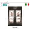 ARMADIO FROLLATURA CARNE, Nero, 2 Porte VETRO, capacita' max Kg 300, mod.MEAT PANORAMA 1500 BLACK
