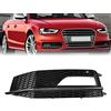 NOZADO Di Copri Griglia Fendinebbia Adatto for Audi A4 B8 S4 Sline Facelift 2013 2014 2015 ABS Paraurti Anteriore Luci Proiettore Fendinebbia Griglia Frontale Nero Opaco (Size : Black chrome left)