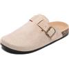 Sowdus Sabot e Muli da Uomo e da Donna, Zoccoli Unisex in Pelle di Sughero