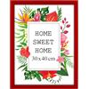 MG Design Cornice 30x40cm - colore Rosso, in legno, con vetro acrilico - da appendere in verticale o in orizzontale, senza sfondo, per foto, poster, puzzle