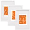 WOLTU Cornice per Foto 13x18 cm Set di 3 da Parete e Tavolo, Montaggio Verticale o Orizzontale, Cornice per Poster con Cornice in Legno e Pannello in Plastica, Bianco