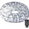 AntDau71 - Tubo Led per Festività Natalizie, da 10 Metri, Colore Bianco Freddo, Per Interni e per Esterni. Addobbi Natalizi. Natale - CW541