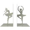 IlGruppone Set 2 Pezzi Fermalibri in Metallo AntiGraffio per Mensole Libreria Design Moderno Antiscivolo Mensola Decorazione Casa Ufficio Scrivania CD Riviste Idea Regalo Organizzatore - Bellerine