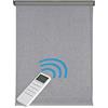 STORESDECO Tende a rullo per interni Oscuranti motorizzate tenda motorizzata Blackout elettrica in tessuto Isolamento termico con betteria e telecomando per finestre STORESDECO Grigio Premium 100x250 cm