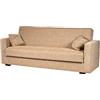 Arredo Stock Divano letto 3 posti tessuto beige, 212x83x73 cm