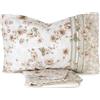 Laura Biagiotti, Set Lenzuolo Matrimoniale In Percalle di Puro Cotone, Completo Letto 2 piazze, Brigitte Tortora-Verde, 100% Cotone, Lenzuolo Sopra, Lenzuolo con Angoli, Coppia Federe, Camera da Letto