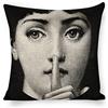 GETLF Lina Cavalieri - Federa Decorativa Per Cuscino in Cotone E Lino, Motivo Occhi Personalizzati, Include Solo Federa(45X45cm) 18x18A4