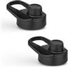 Vinsun Set Tappo Ricambio per Borraccia in Acciaio Inox - Coperchio a Vite ø57mm con Apertura per Bere - A Prova di Perdite, senza BPA, Guarnizione in Silicone