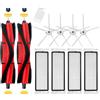 Chuancheng Accessori ricambi per Roborock S5 MAX S6 Pure S6 maxV S6 Max S6 S60 S65 | S4 S4 Max S50 S51 S55 S5 Aspirapolvere, 2 spazzole a rullo 4 spazzole laterali 4 filtri HEPA 1 spazzola per pulizia