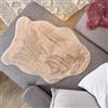 Astra Tappeto in pelliccia sintetica di alta qualità - tappeto da salotto - accessorio in pelle di agnello a pelo alto - pelliccia decorativa beige Forma 40 x 60 cm