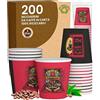 Baciato Caffè 200 Bicchierini in Carta da caffè 65ml FlipperCUP Bicchieri Ecologici Biodegradabili Monouso Piccoli Asporto Bevande Calde