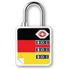 Stanley Lucchetto da Viaggio, Combinazione a 3 Cifre, Arco Acciaio 30 mm, Indicatore di Sicurezza in Zinco, per Zaini, Borse, Valigie, Borse Sportive, Bianco - Special Edition Mondiali 2018