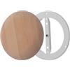 Steinberg14 Diffusore in Legno per Sauna - 125mm Griglia di Ventilazione in Legno - Valvola a Disco Regolata - Copertura per Condotto Rotondo - Valvola di alimentazione e scarico dell'aria
