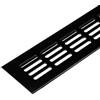 Gedotec Griglia di ventilazione per porta, in alluminio, griglia di ventilazione rettangolare, 300 x 60 mm, in alluminio, per riscaldamento a parete, ecc. 1 pezzo - Piastra di ventilazione con viti.